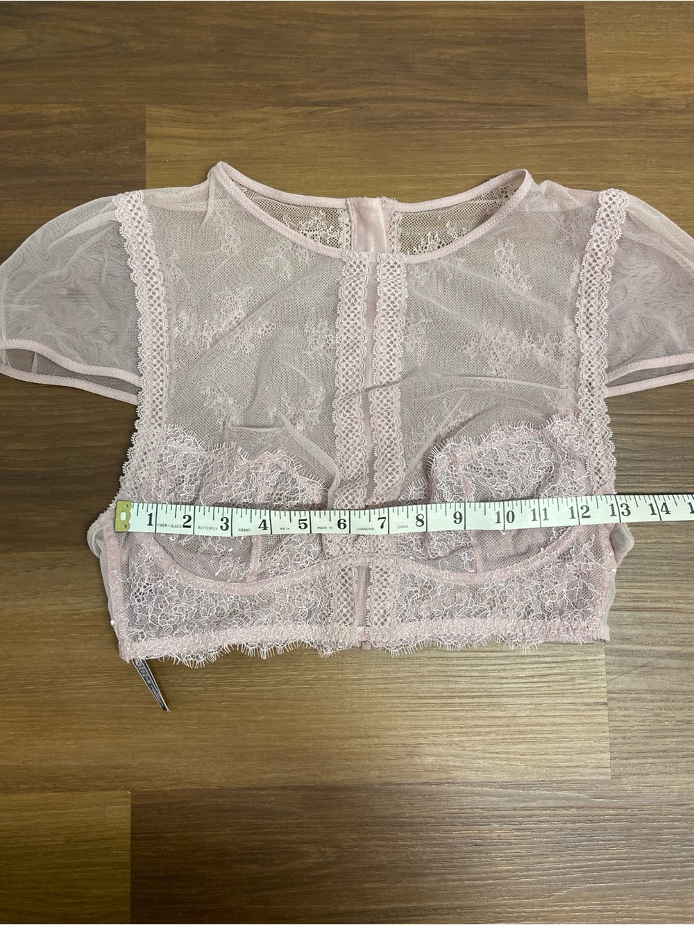 Victoria's Secret Lace Mesh Crop Camisole in Dusty Rose Medium Top Shirt Pink - Picture 4 of 15